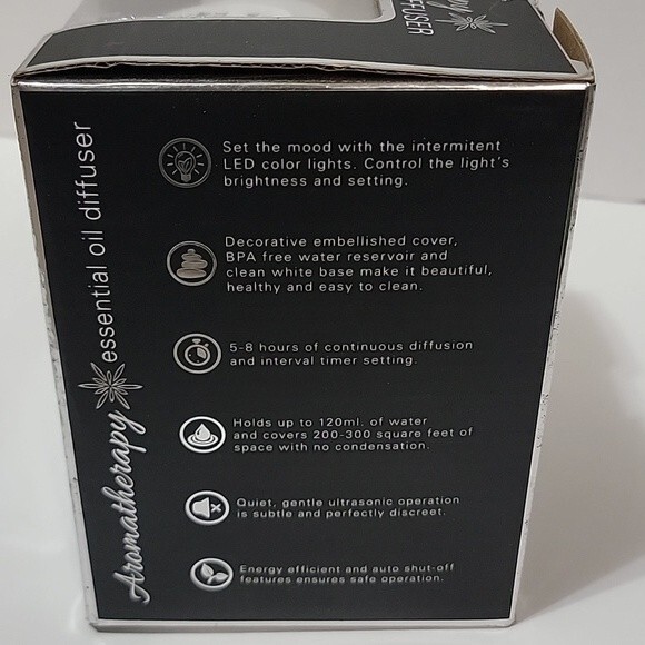 GOLDESSENCE  Aroma Therapy Essential Oil Sparkle Color Changing Diffuser NIB - Picture 6 of 8